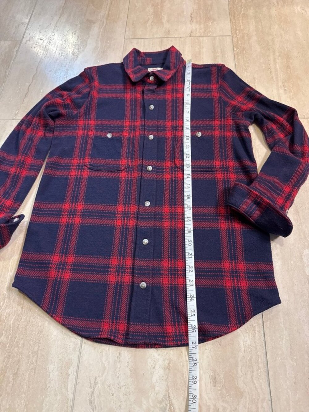 Faherty Legend Sweater Shirt, Arlington Plaid, XS RARE! - Picture 7 of 9
